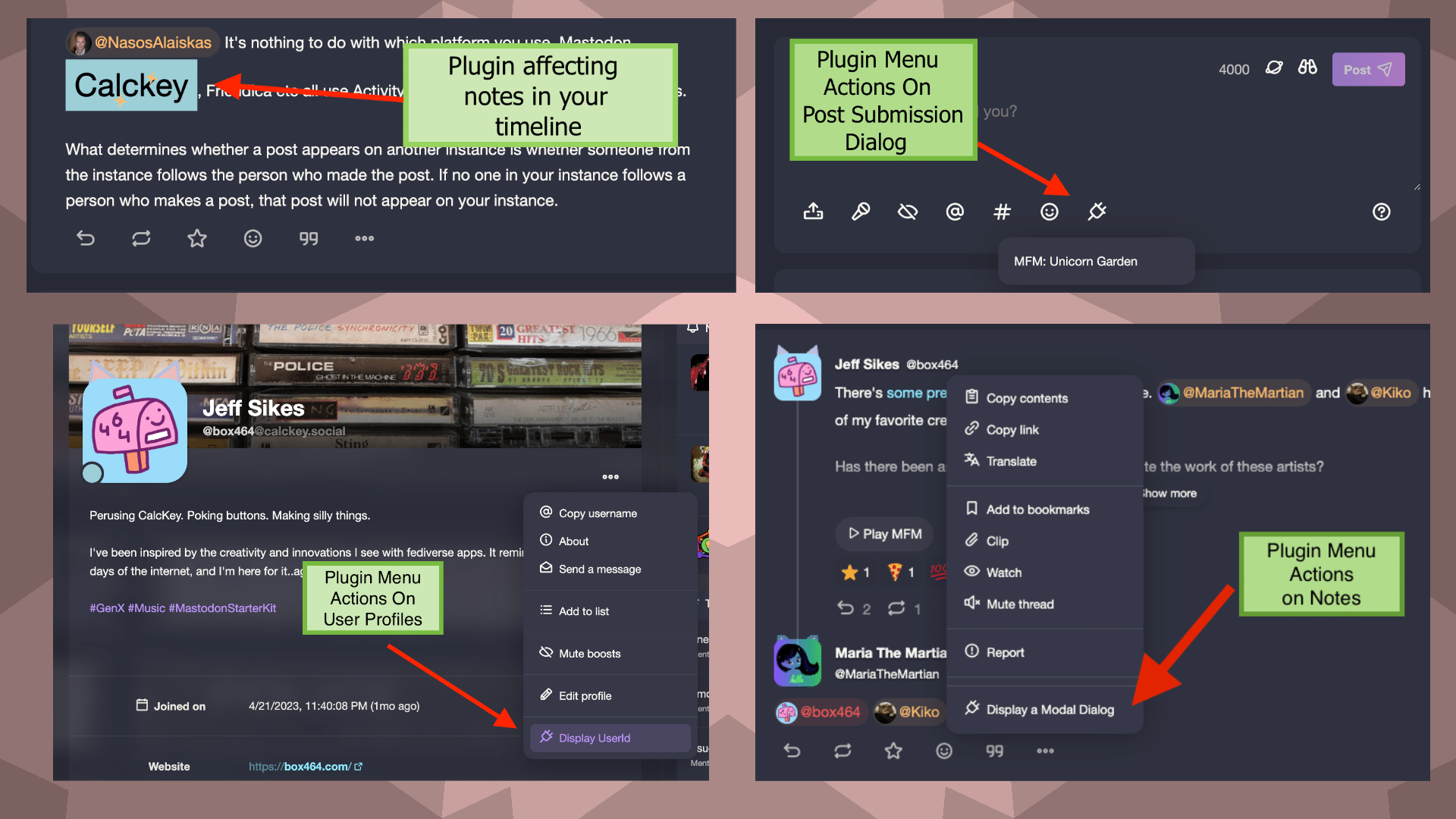 The 4 ways plugins can affect your experience in Calckey