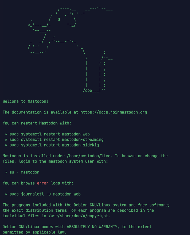 Mastodon ASCII Art