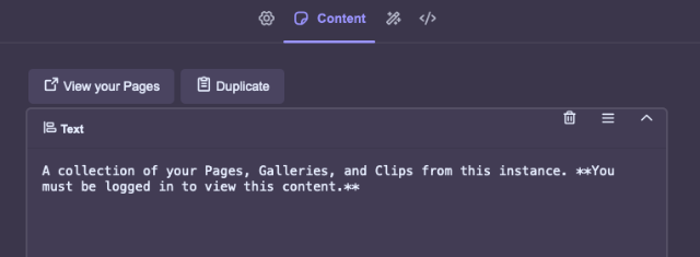 Content - Duplicate Button