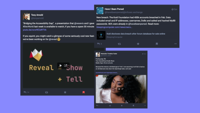 Various Preview Cards with different features