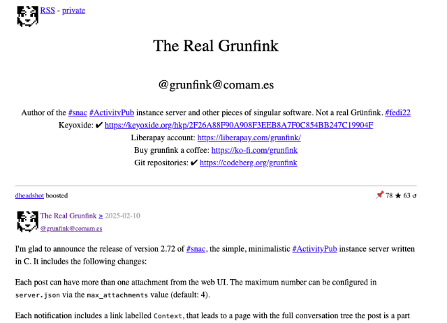 Default SNAC public user page