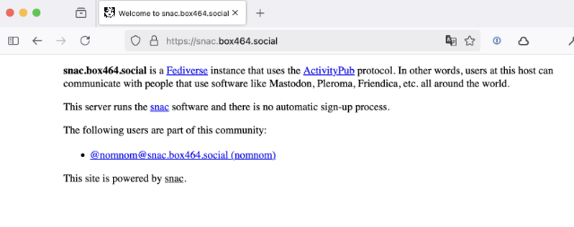 Default SNAC instance homepage