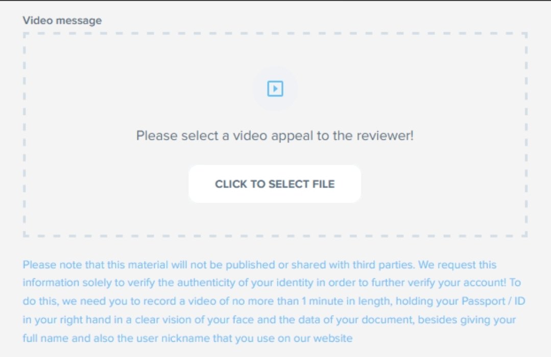 Spoutible Verification Modal, seen on first day of pre-launch